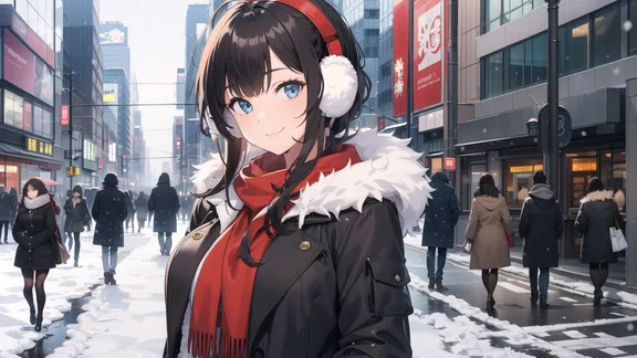 Anime Girls: Tokyo Christmas screenshot 1