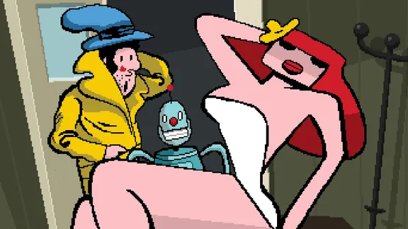 Detective Case and Clown Bot in: Murder in The Hotel Lisbon screenshot 3